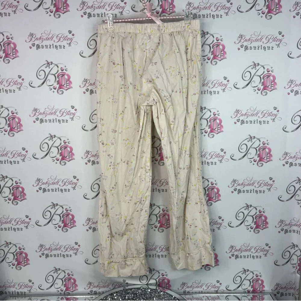 Love & lore pants pj flowers light pastel Elegant Floral Women's Pajama Pants